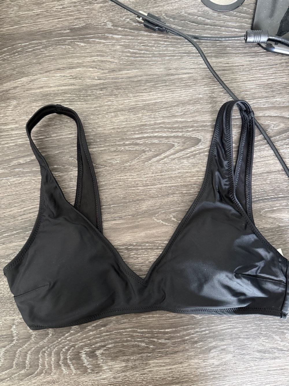 Simple Black Triangle Bikini Top